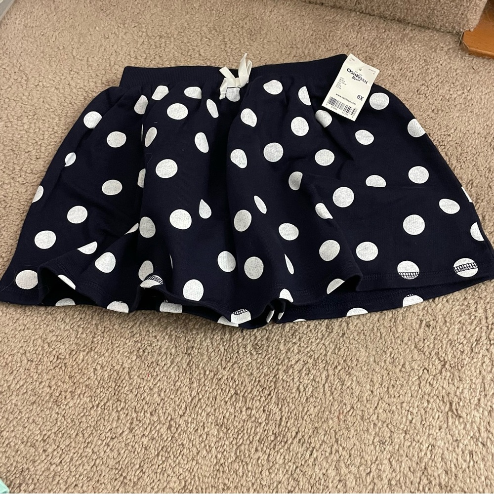 OshKosh B'gosh Navy Polka Dot Skirt